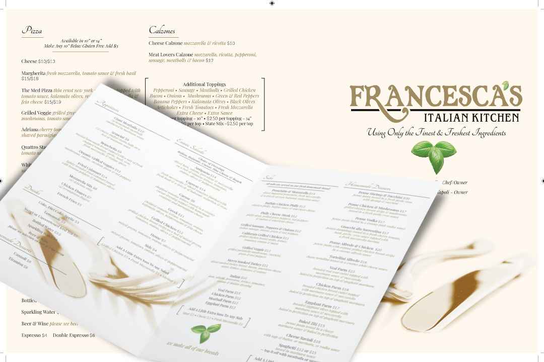 Italian restaurant branding menu design